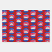 Kambodscha-Flagge, Herz- und Kambodschanisches Mod Geschenkpapier Set (Vorderseite 3)