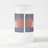 Kambodscha-Flagge; Kambodscha; Khmer Mattglas Bierglas (Mittel)