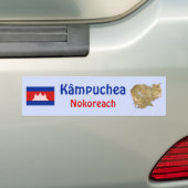 Kambodscha Flagge + Karte Autoaufkleber (Auf Auto)