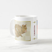 Kambodscha Flagge + Karte Tasse (Vorderseite Links)