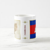 Kambodscha Flagge + Karte Tasse (Mittel)