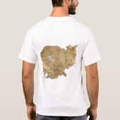 Kambodscha-Flagge + Karte + Text-T - Shirt (Rückseite)