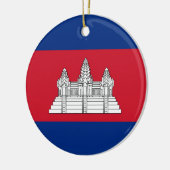 Kambodscha-Flagge Keramik Ornament (Links)