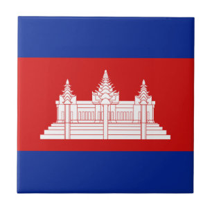 Kambodscha-Flagge Keramikfliese
