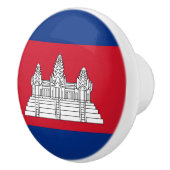 Kambodscha-Flagge Keramikknauf (Rechts)