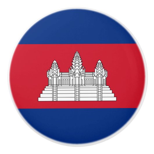 Kambodscha-Flagge Keramikknauf (Vorderseite)