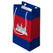 Kambodscha-Flagge Kleine Geschenktüte (Rückseite Schrägansicht)
