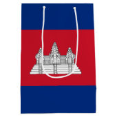 Kambodscha-Flagge Mittlere Geschenktüte (Rückseite)