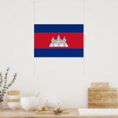 Kambodscha-Flagge Poster (Küche)