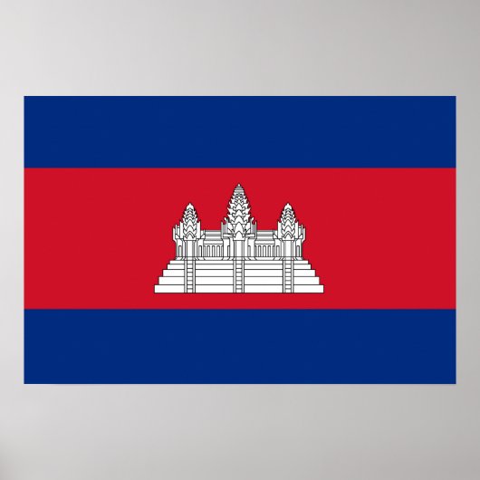 Kambodscha-Flagge Poster (Vorne)