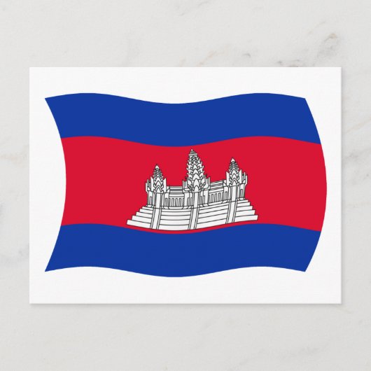 Kambodscha-Flagge Postkarte (Vorderseite)