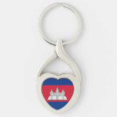 Kambodscha-Flagge Schlüsselanhänger (Vorderseite)