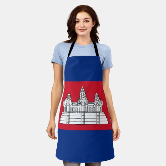 Kambodscha-Flagge Schürze (Getragen)