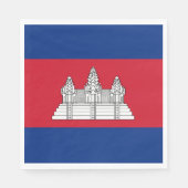 Kambodscha-Flagge Serviette (Vorderseite)