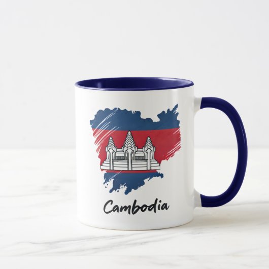 Kambodscha-Flagge Tasse (Rechts)