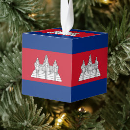 Kambodscha-Flagge Würfelornament