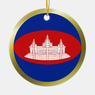 Kambodscha-Flaggen-Verzierung Keramik Ornament