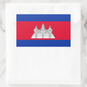 Kambodscha* Flaggenaufkleber Rechteckiger Aufkleber (Tasche)
