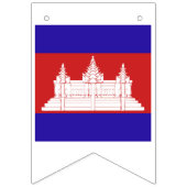 Kambodscha-Flaggenemblem Wimpelkette (Erste Fahne)