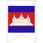 Kambodscha-Flaggenemblem Wimpelkette (Dritte Fahne)