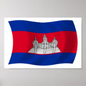 Kambodscha-Flaggenplakat Poster (Vorne)