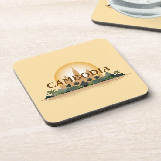 Kambodscha Getränkeuntersetzer (Linke Seite)