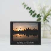 Kambodscha-Grüße Postkarte (Stehend Vorderseite)