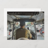 Kambodscha In einem Tuk Tuk, individualisierbare D Postkarte (Vorne/Hinten)