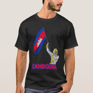 Kambodscha kambodschanisch Khmer Reamker Hanu Flag T-Shirt