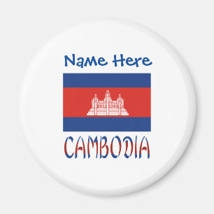 Kambodscha Kambodschanische Flagge Blau Personalis Magnet