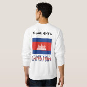 Kambodscha - Kambodschanische Flagge Personalisier Sweatshirt (Schwarz voll)