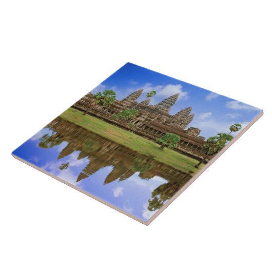 Kambodscha, Kampuchea, Angkor Wat Tempel. Fliese (Seite)