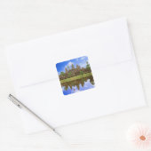 Kambodscha, Kampuchea, Angkor Wat Tempel. Quadratischer Aufkleber (Umschlag)