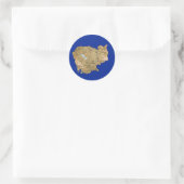 Kambodscha-Karte Runder Aufkleber (Tasche)