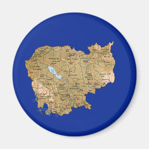 Kambodscha-Karten-Magnet Magnet