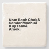 Kambodscha/Khmer Street Food Steinuntersetzer (Vorderseite)