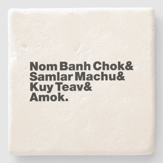 Kambodscha/Khmer Street Food Steinuntersetzer (Vorderseite)