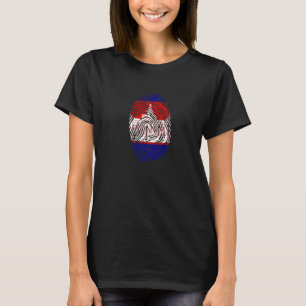 Kambodscha - Länderflagge Fingerabdruck-DNA T-Shirt