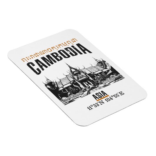 Kambodscha Magnet (Rechte Seite)