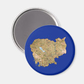 Kambodscha Map Magnet (Vorderseite/Rückseite)
