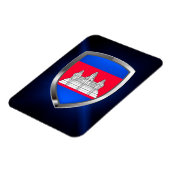 Kambodscha Metallisches Emblem Magnet (Linke Seite)