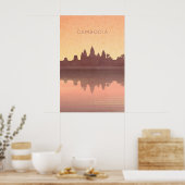 Kambodscha Minimal Reiseplakat Poster (Küche)