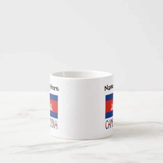 Kambodscha - Personalisierte Flagge Espressotasse (Vorderseite)
