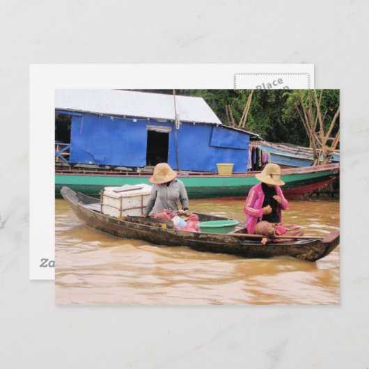 Kambodscha Postkarte (Vorne/Hinten)