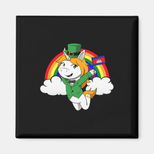 Kambodscha Proud Kambodschanische Flagge St. Patri Magnet