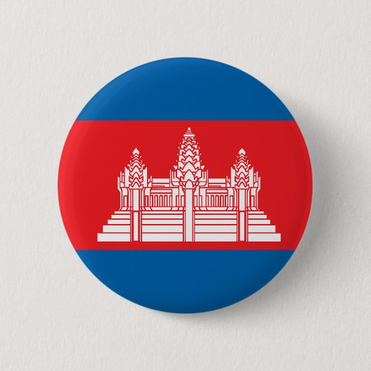 Kambodscha-Qualitäts-Flagge Button (Vorderseite)
