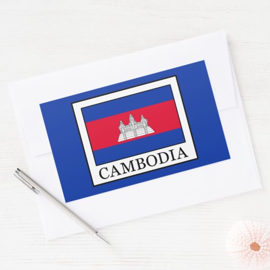 Kambodscha Rechteckiger Aufkleber (Umschlag)