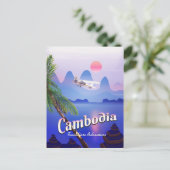 Kambodscha 'Reise ins Abenteuer' Postkarte (Stehend Vorderseite)