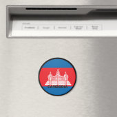 Kambodscha Roundel Qualitätsflagge Magnet (In Situ (Geschirrspüler))