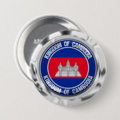 Kambodscha-RundEmblem Button (Vorne & Hinten)